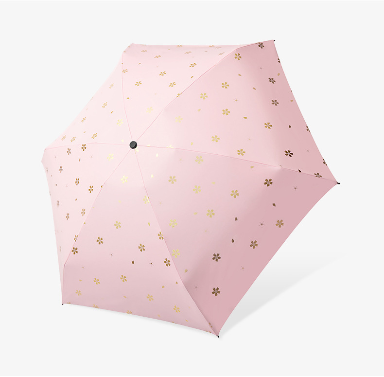 雨伞防晒防紫外线黑胶晴雨伞太阳伞超轻五折折叠伞儿童雨伞