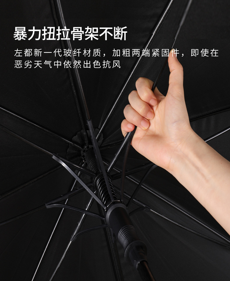 三人自动雨伞长柄男士大号长伞超大商务直杆伞抗风直柄伞