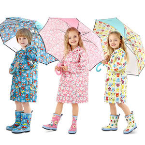儿童雨衣男女宝宝小学生雨披可爱猫头鹰ins爆款尼龙徒步雨具
