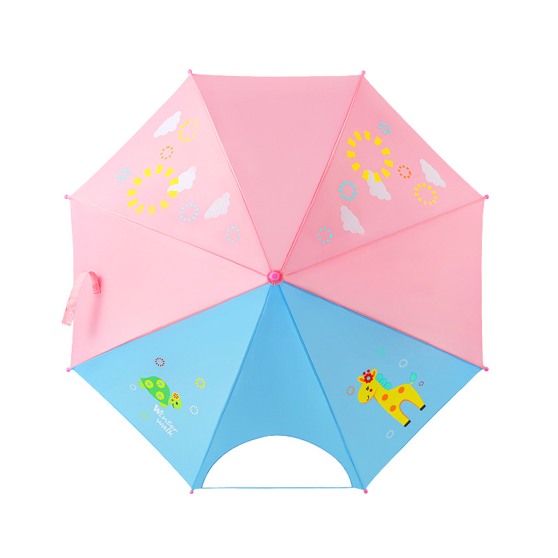 Smally儿童雨伞小学生男女儿童宝宝可爱安全长柄防晒防雨雨伞