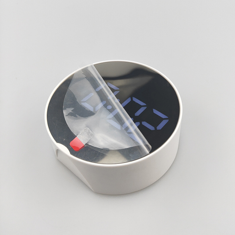 创意镜面闹钟 多功能LED钟表化妆镜闹钟电池插电两用镜子闹钟6505