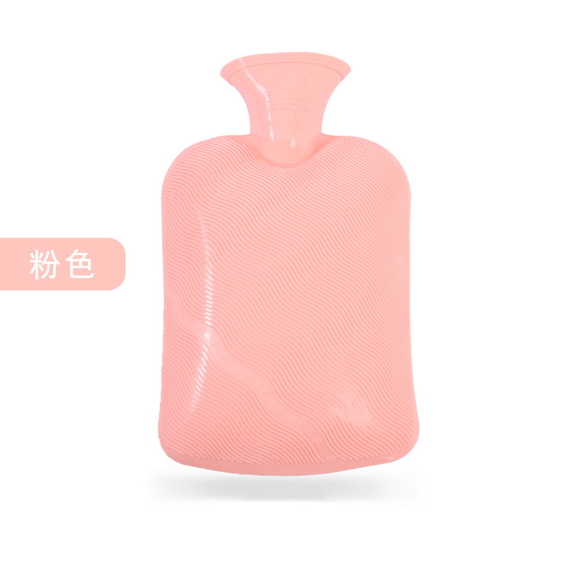 冬季创意PVC注水热水袋学生加厚暖水袋 创意时尚少女便捷式暖手宝：粉红色