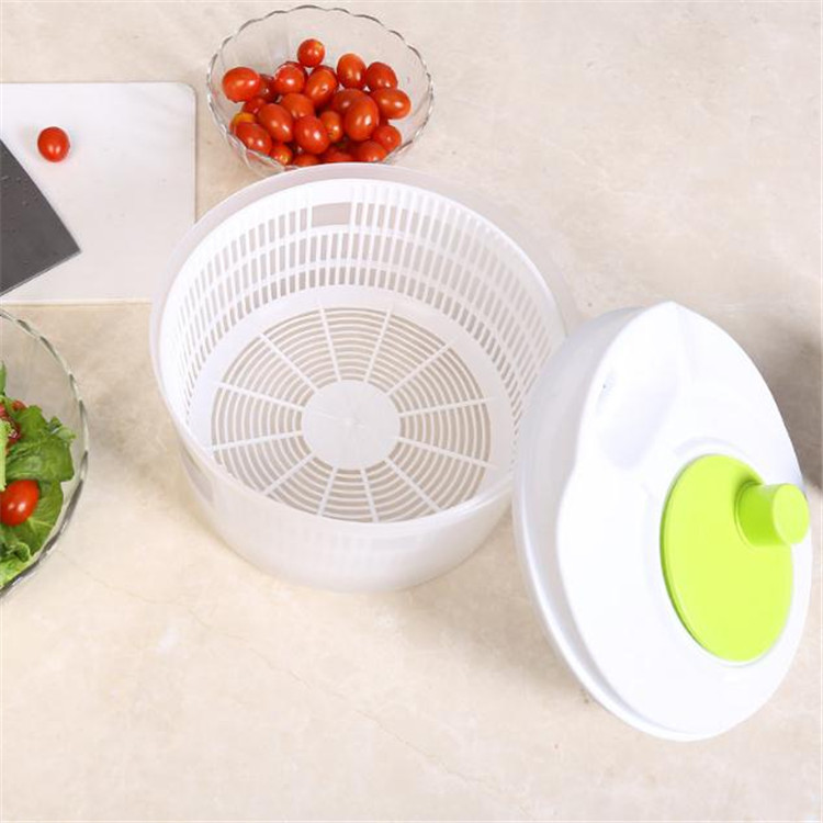 多功能沙拉果蔬脱水机5升蔬菜脱水器沙拉甩干机旋转沥水洗菜盆