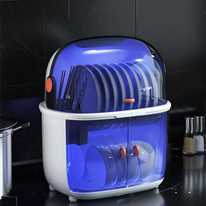 紫外线消毒柜家用大容量碗碟盘柜厨房餐具消毒碗柜带盖餐具收纳箱