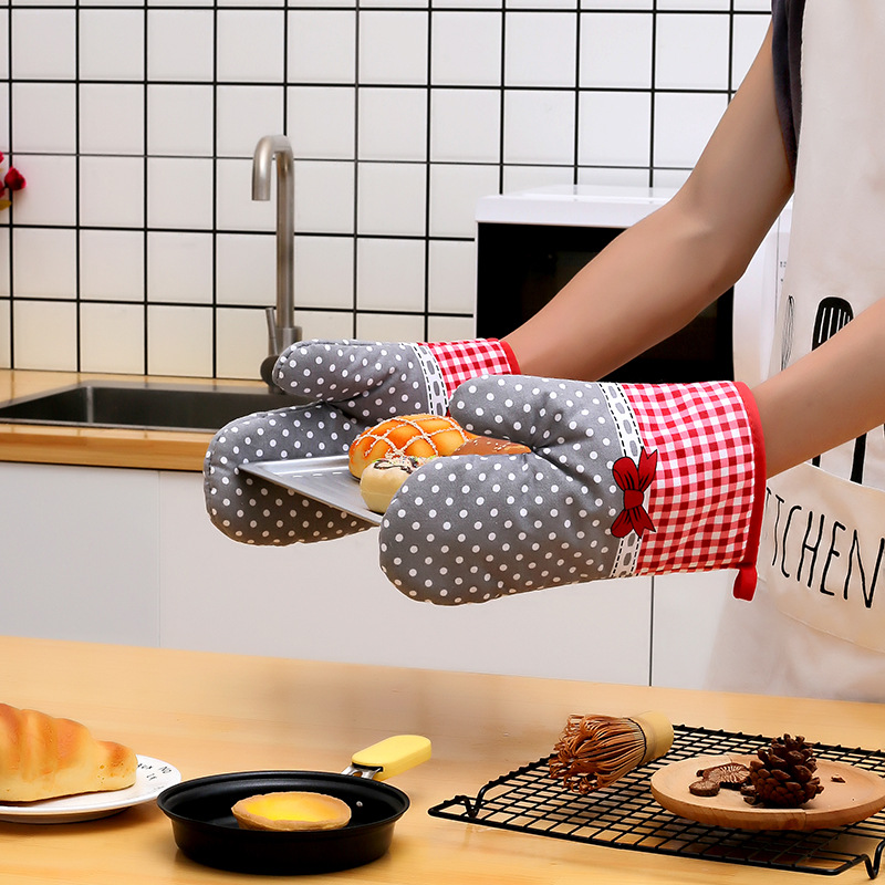 防烫手套烤箱厨师专用隔热加厚硅胶耐高温厨房烘焙工具微波炉防热