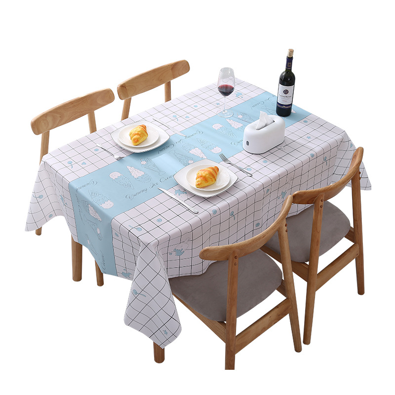 桌布布艺不沾水防油免洗北欧ins网红长方形餐桌布茶几学生书桌垫