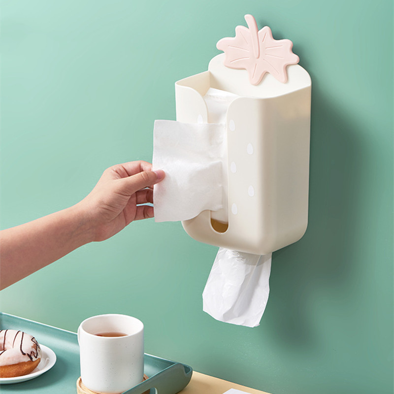 袋发帮纸巾盒抽纸盒厨房家用客厅餐厅巾创意壁挂式纸巾收纳盒卧室免打孔