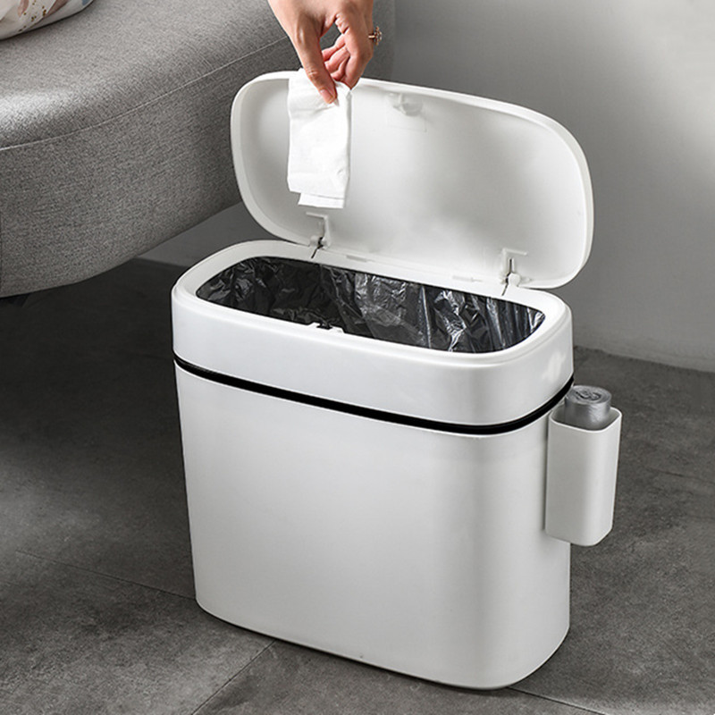 垃圾桶家用客厅创意夹缝厨房有盖圾浴室卫生间马桶窄厕所纸篓带盖