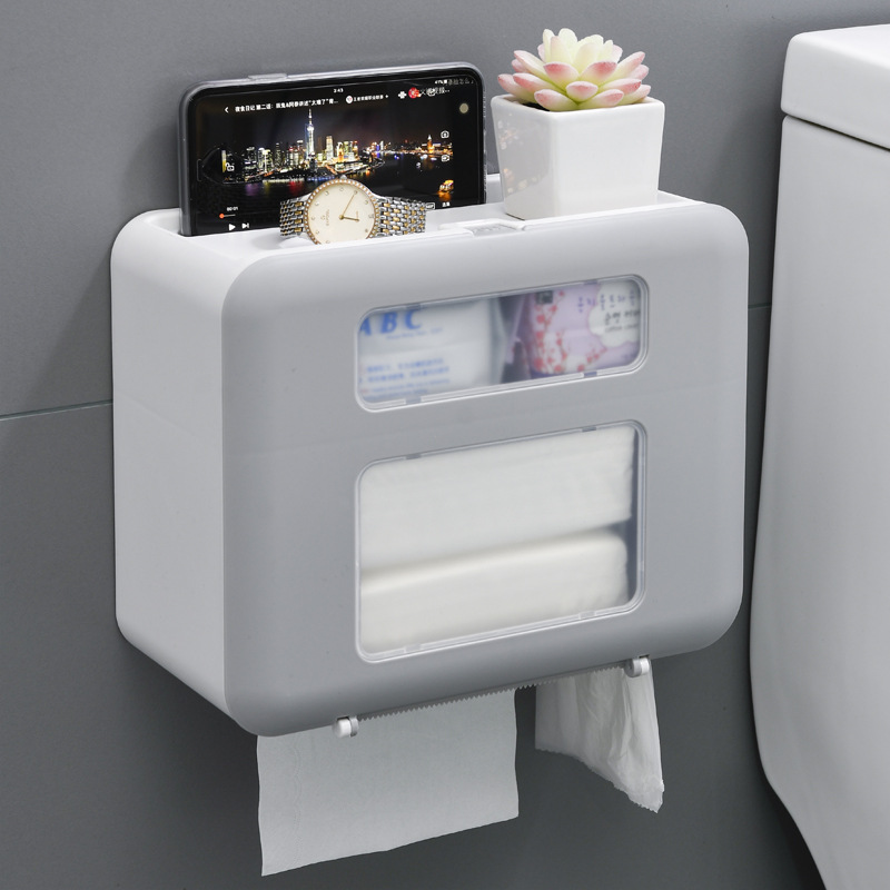 卫生间创意日用品壁挂式纸巾盒厕所卫生纸置物架厕纸盒防水纸巾架