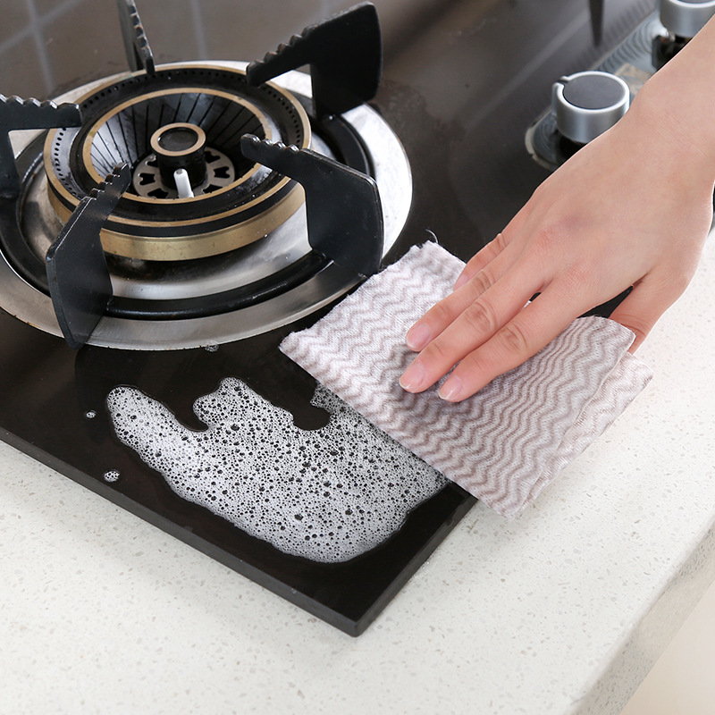 厨房一次性抹布不粘油不掉毛吸水家用干湿两用清洁布洗碗巾洗碗布