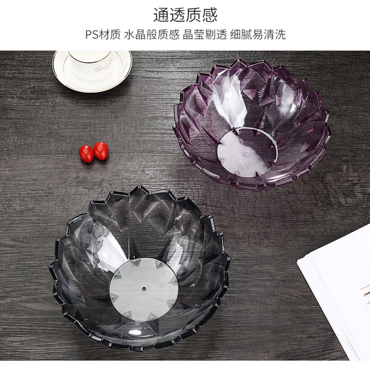 现代客厅水果盘糖果盘家用创意亚克力坚果盘大号水晶瓜果盘瓜子盘
