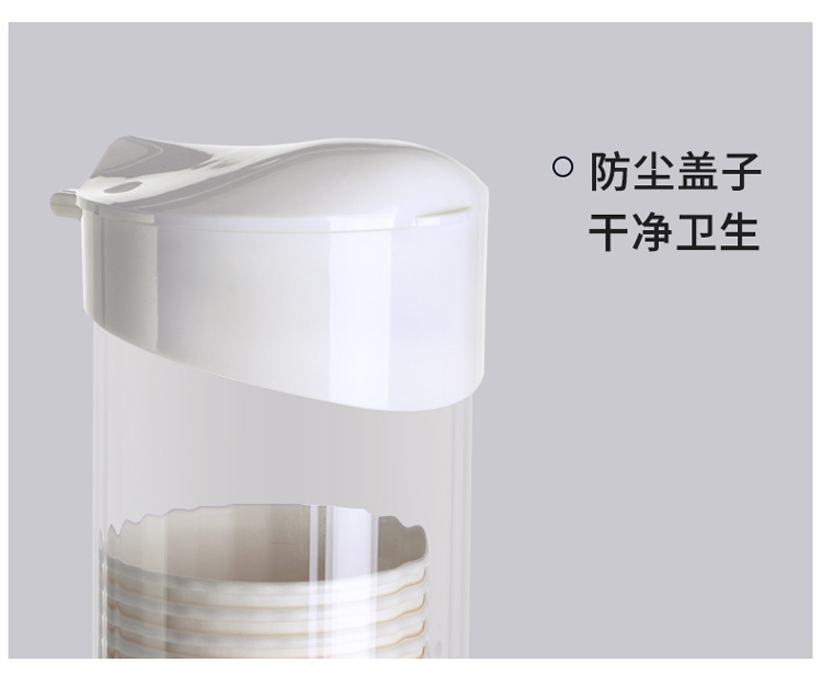 家用一次性杯子架 免打孔挂壁式杯子置物架 便捷防尘式自动取杯器