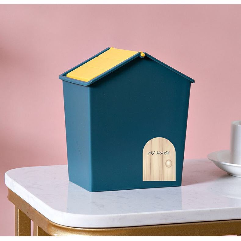 创意桌面网红垃圾桶少女心迷你收纳盒桌上可爱茶几车载卧室垃圾桶