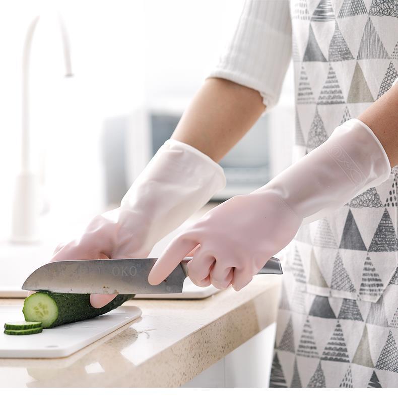 家用厨房洗碗刷碗家务洗衣服手套女橡胶pvc防水耐用型薄款