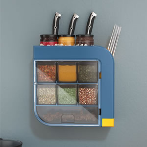 厨房置物架食物储蓄罐抽屉调味盒壁挂式刀具架带盖收纳整理