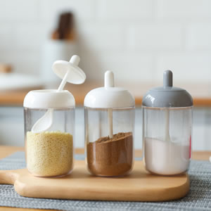 家用可爱塑料调味罐日式调味盒厨房用品装佐料用瓶子调味盒