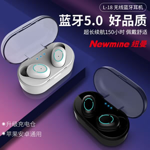 纽曼Newmine 无线蓝牙耳机 L18 双耳通话自动开关机蓝牙5.0