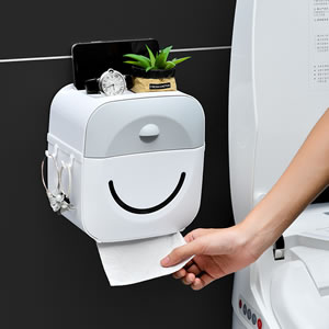 卫生间创意笑脸纸巾盒可爱壁挂式厕纸盒酒店民宿卷纸抽纸盒