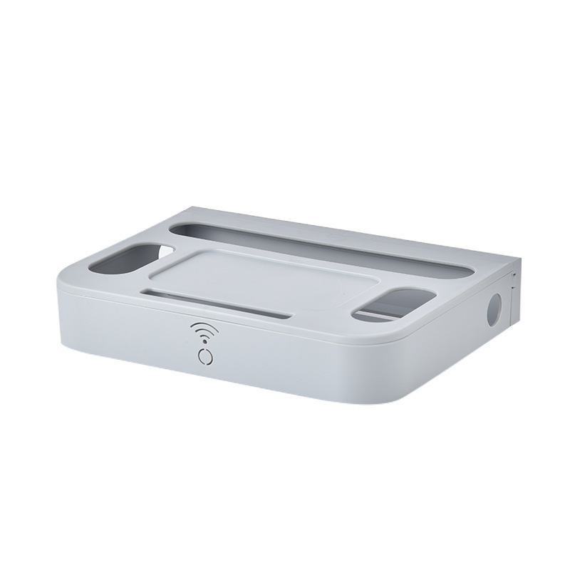 wifi无线路由器收纳盒壁挂式机顶盒插线板插座整理电线收纳盒：1005-2灰色