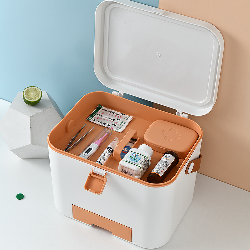 药箱家庭装家用大容量多层医药箱全套应急医护医疗收纳药品小药盒