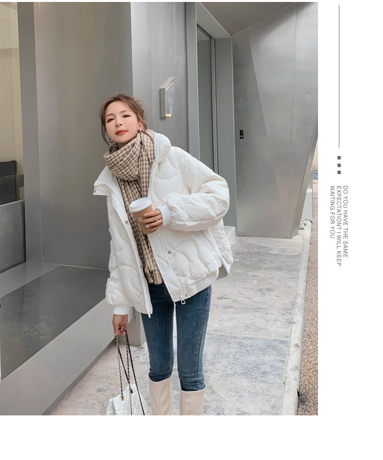 2021冬季新款韩版气质百搭保暖小个子白鸭绒外套轻便羽绒服女装潮