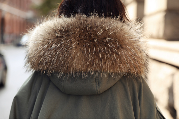 貉子大毛领加厚保暖外套2021冬季新款白鸭绒羽绒服女装内胆可脱卸